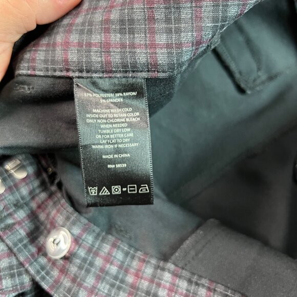 Kut From The Kloth Womens Skinny Plaid Pants Size 8S Black & Burgundy Polyester/ - Picture 6 of 14